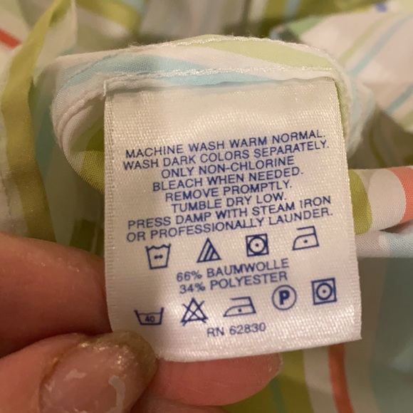 Land’s End Vertical Stripe Button Down Tunic - Picture 10 of 10